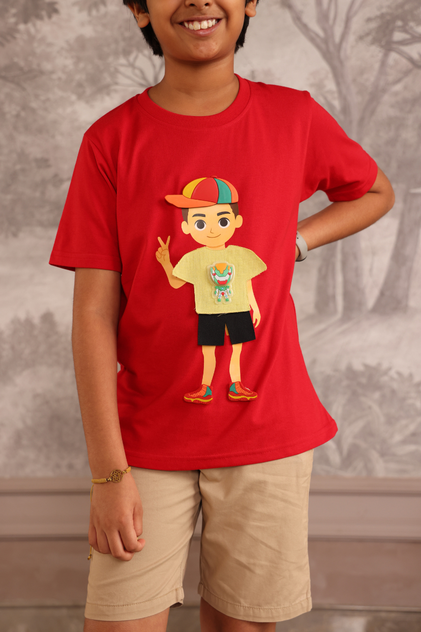 Boys Play N Wear Tshirt (Red)