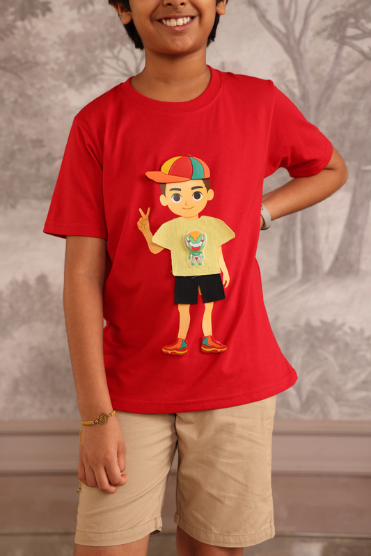Boys Play N Wear Tshirt (Red)