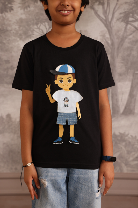 Boys Play N Wear Tshirt (Black)