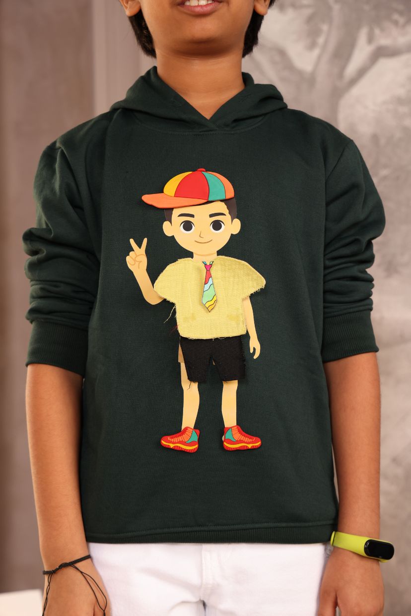 Boys Play N Wear Hoodies (Green)