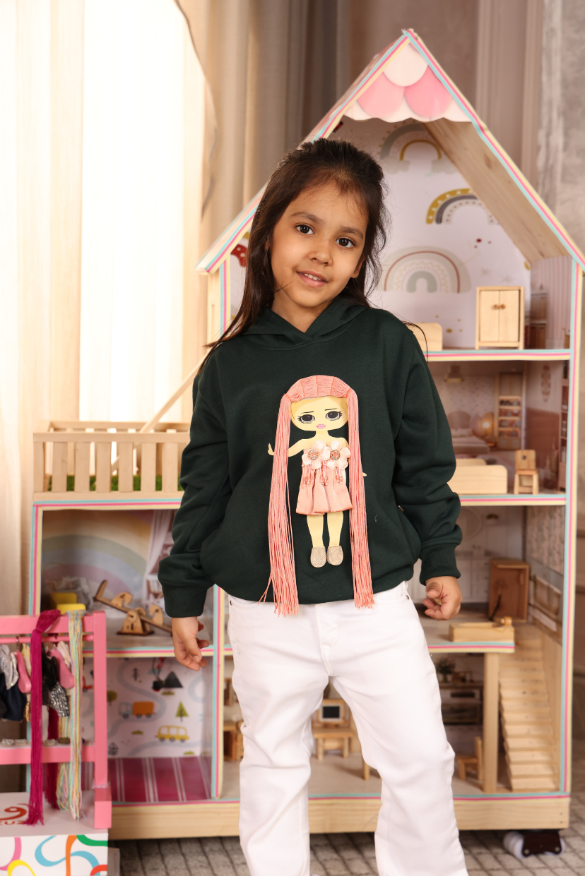Girls Play N Wear Hoodies (Green)