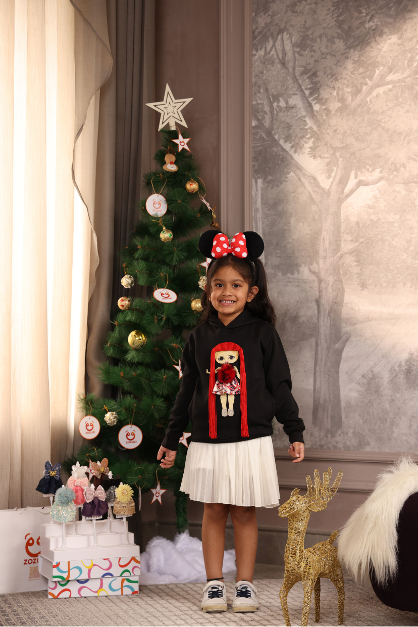Girls Play N Wear Hoodies (Black)