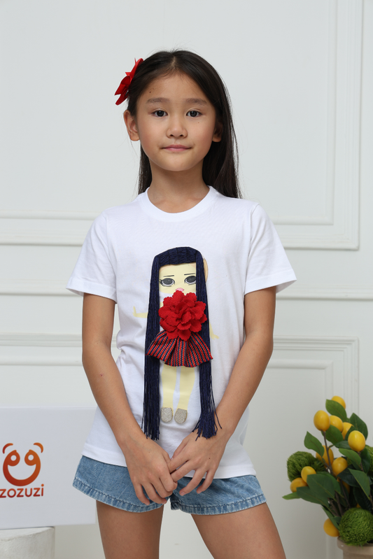Girls Play N Wear Tshirt (White)