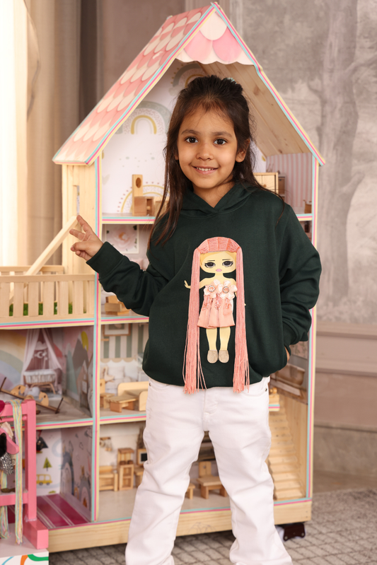 Girls Play N Wear Hoodies (Green)