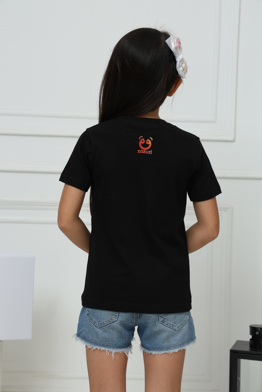 Girls Play N Wear Tshirt (Black)