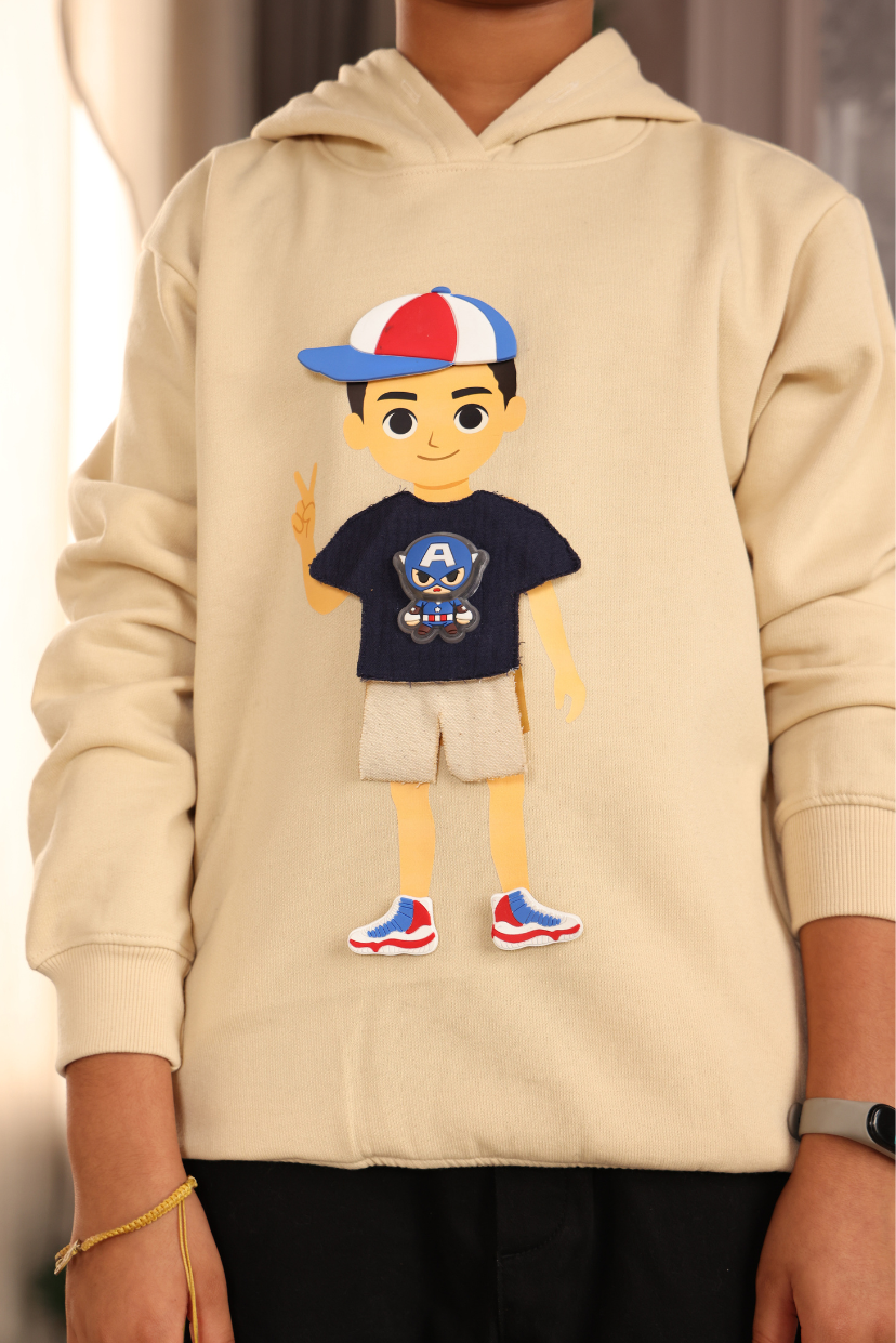 Boys Play N Wear Hoodies (Beige)