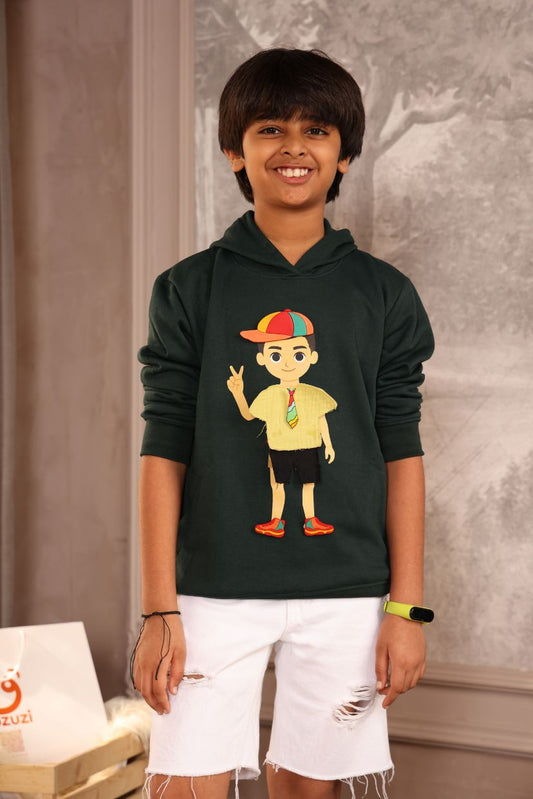 Boys Play N Wear Hoodies (Green)