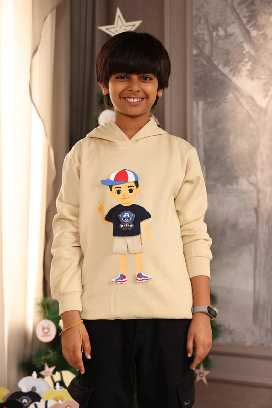 Boys Play N Wear Hoodies (Beige)