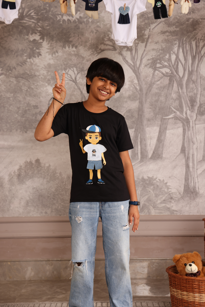 Boys Play N Wear Tshirt (Black)