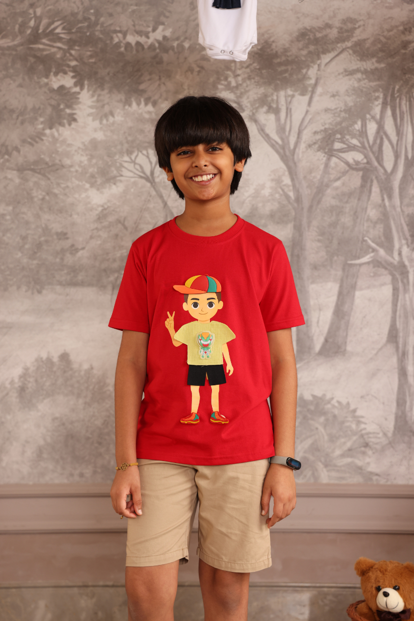 Boys Play N Wear Tshirt (Red)