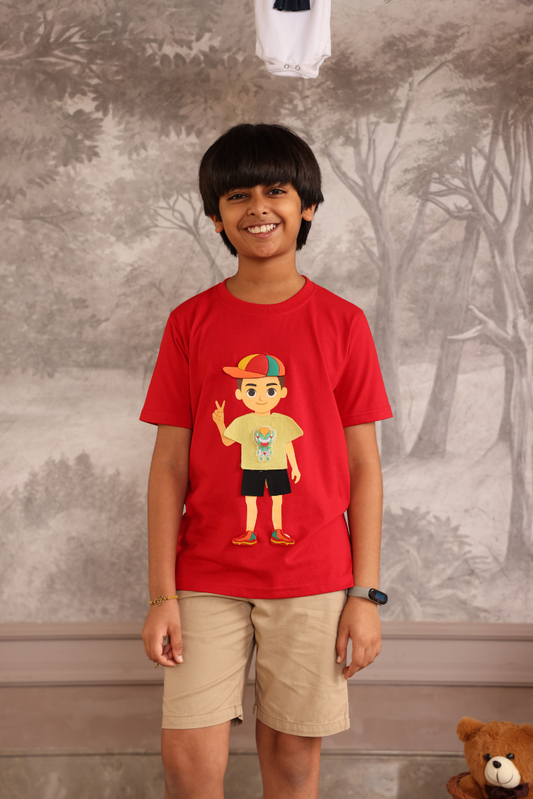 Boys Play N Wear Tshirt (Red)
