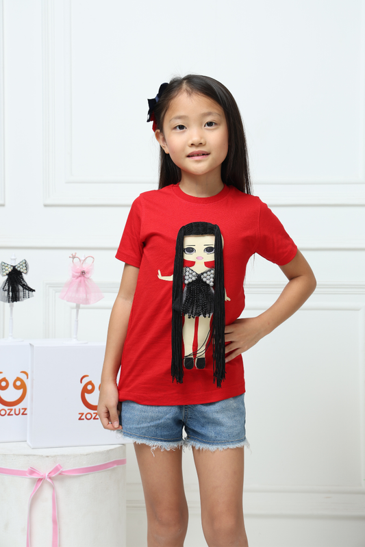 Girls Play N Wear Tshirt (Red)
