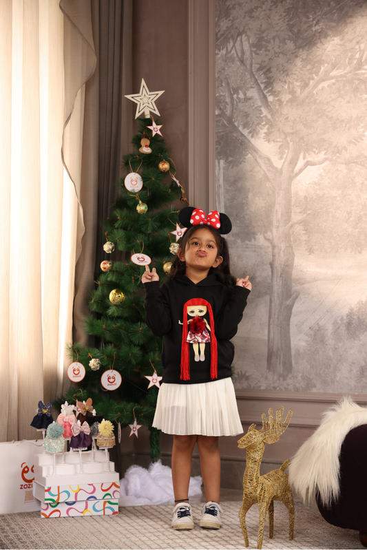 Girls Play N Wear Hoodies (Black)